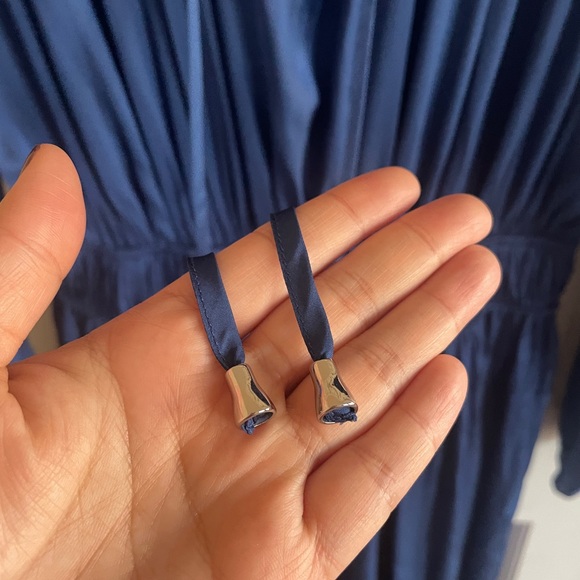 Elie Tahari Deep Blue Long Sleeve Dress - Picture 6 of 15